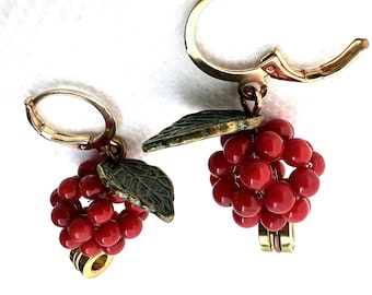 Berry Harp String Earrings