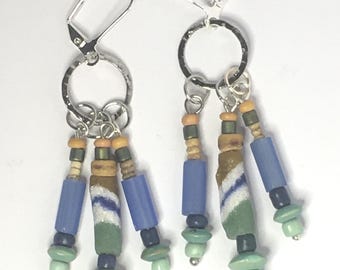 Orecchini a cerchio Boho con perline