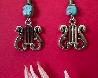 Orecchini lira turchese