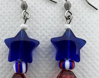 Little Blue Star Earrings