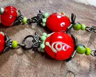 Pumpkin Patch Beaded Earrings