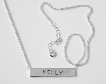 Sterling Silver Name Necklace - Nameplate Necklace - Sterling Silver Necklace - Personalized Necklace - Custom Necklace