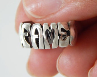 Sterling Silver Name Ring - Hand Carved - 5mm, 7mm & 10mm Bands - Custom Ring - Personalized Ring - Silver Ring - Name Ring