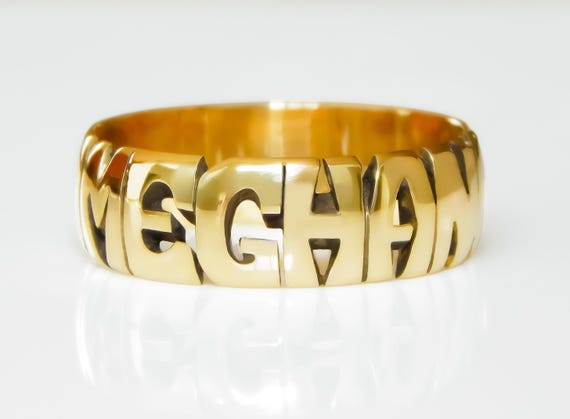 Name Ring - 10kt Yellow Gold - Personalized Jewelry