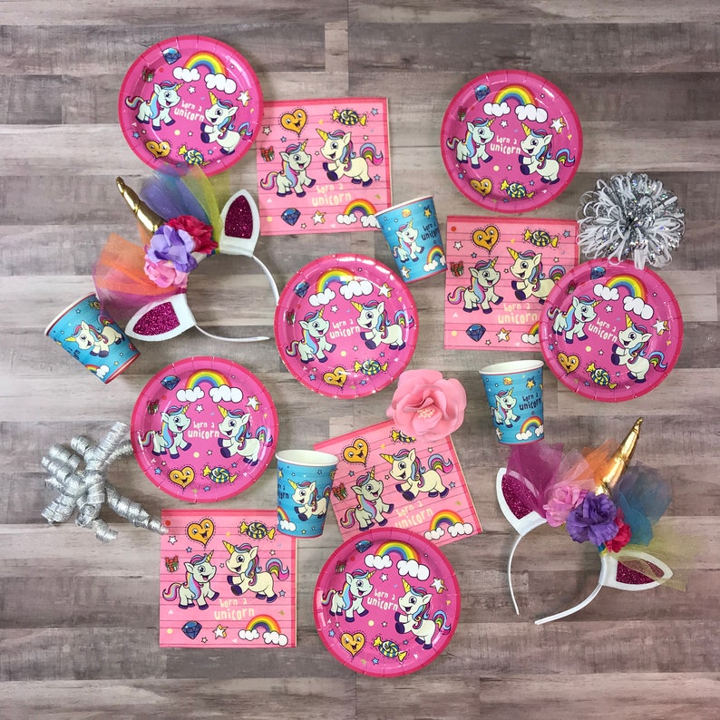 Unicorn Birthday Party Supplies Unicorn Party Supplies Etsy