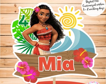 Moana Cake Topper Moana Cake Topper Printable Moana Etsy Moana Cake Topper Moana Cake Topper Printable Moana Etsy