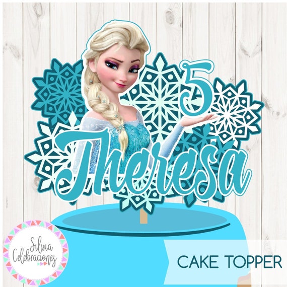 custom frozen elsa printable cake topper elsa cake topper