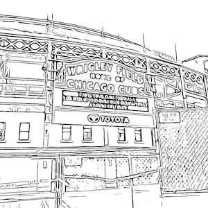 Wrigley Field Coloring Page