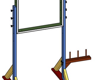 Maak je eigen tuftframe en verstelbare standaardset | DIY tuftframes/standaard Setplannen