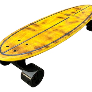 BIRCH 30&quot; Longboard Skateboard Compact Mini Cruiser Skateboard (Yellow/Air)