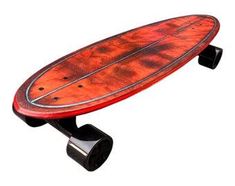 BIRCH 30&quot; Element Series: Compact Mini Cruiser Longboard Skateboard (Fire / Red)
