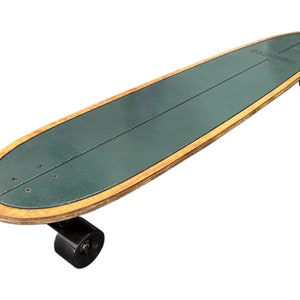 BIRCH 60&quot; LOG Surf Inspired Longboard Cruiser Skateboard Complete Setup Made in California (Green)
