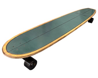 BIRCH 60&quot; LOG Surf Inspired Longboard Cruiser Skateboard Complete Setup Made in California (Green)
