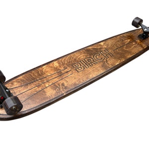 BIRCH 60&quot; LOG Surf Inspired Longboard Cruiser Skateboard Complete Setup Made in California (Purple)
