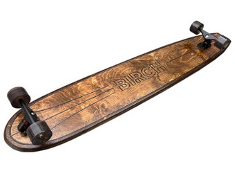 BIRCH 60" LOG Surf Inspired Longboard Cruiser Skateboard Complete Setup Made in California (Purple)