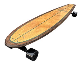 BIRCH 48&quot; Classic Retro Longboard Cruiser Skateboard Complete Setup Made in California (Honey/Oak)