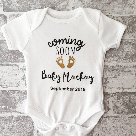 Birth Announcement Made In Lockdown Baby Grow Personalised New To