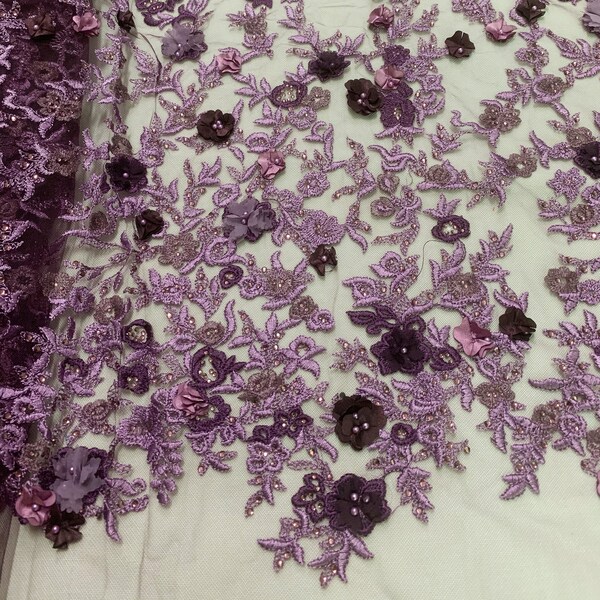 Purple Lace Fabric - Etsy