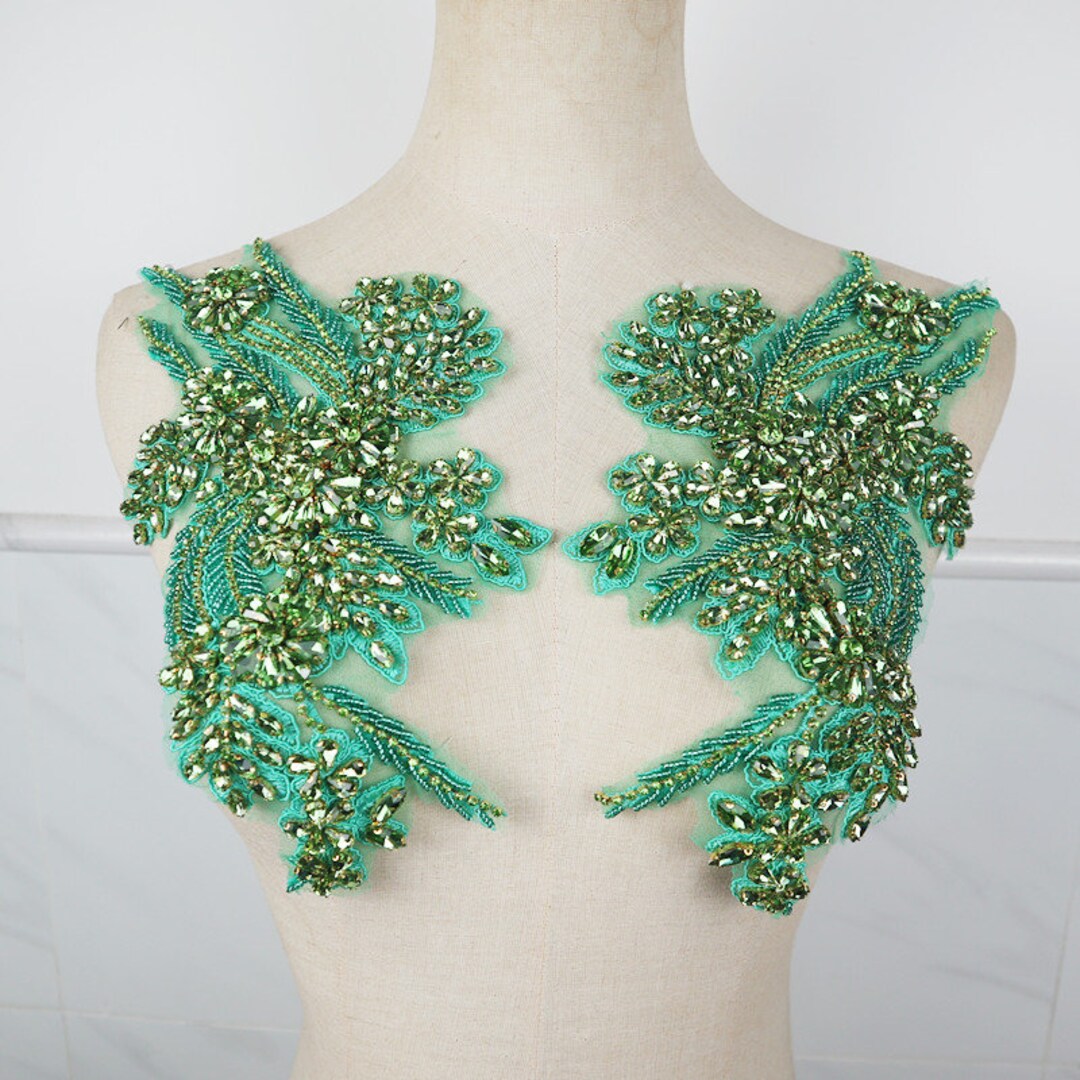 Lime Green Corded Lace Appliques Mona