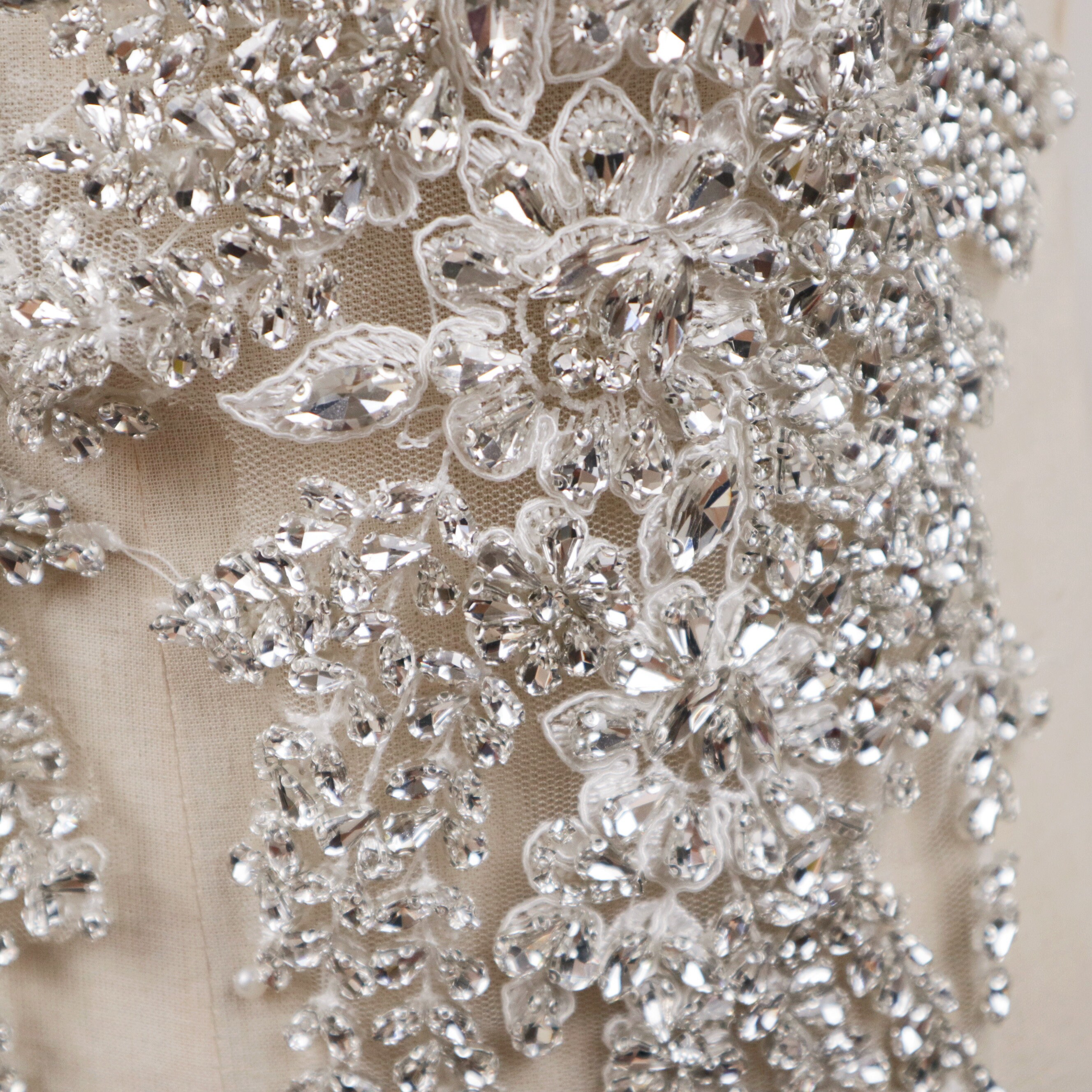 Big silver rhinestone applique handcraft rhinestone Etsy