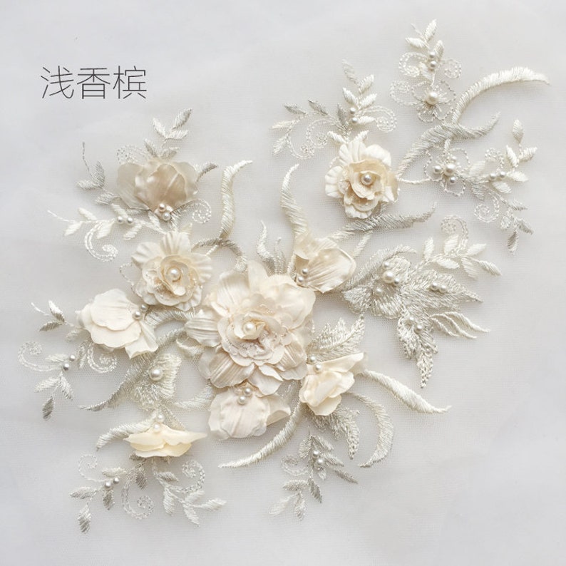Strapless Sleeveless Pleated 3D Flower Appliques Champagne Tulle Sweet 15 Quinceañera Dress WQ1713