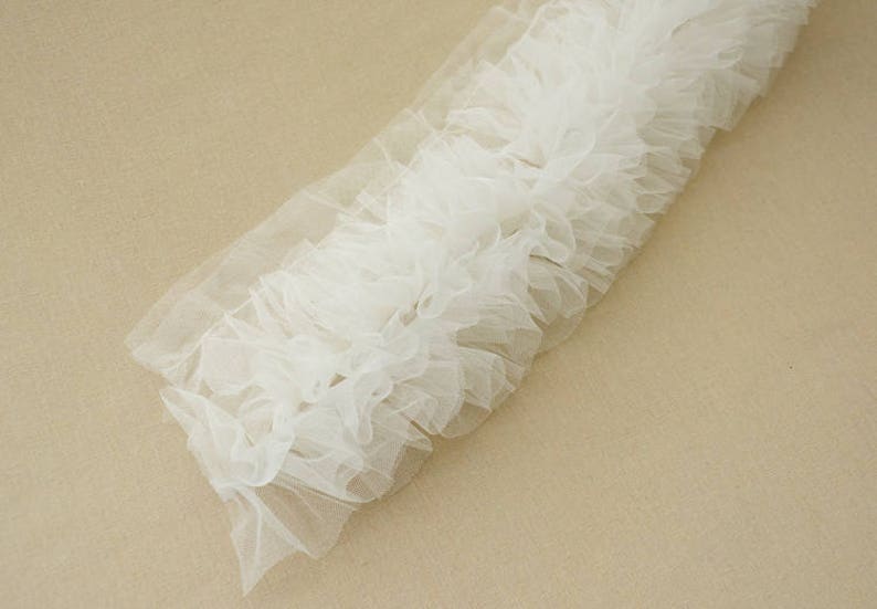 Soft Ruffled Fabric Trim by the Yard Multi Colors Pink White Etsy