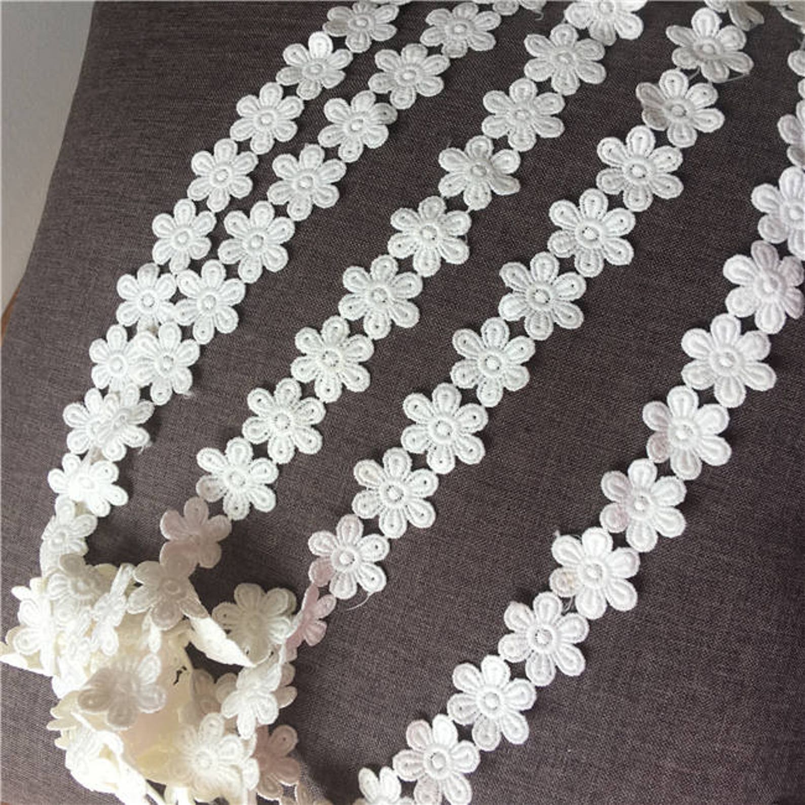 Off White Daisy Lace Trim by the Yard 3 Cm Daisy Lace - Etsy