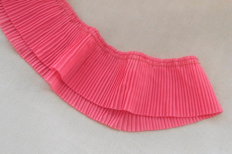 Chiffon Pleated Ruffled Fabric Trim by the Yard Multi Colors Etsy