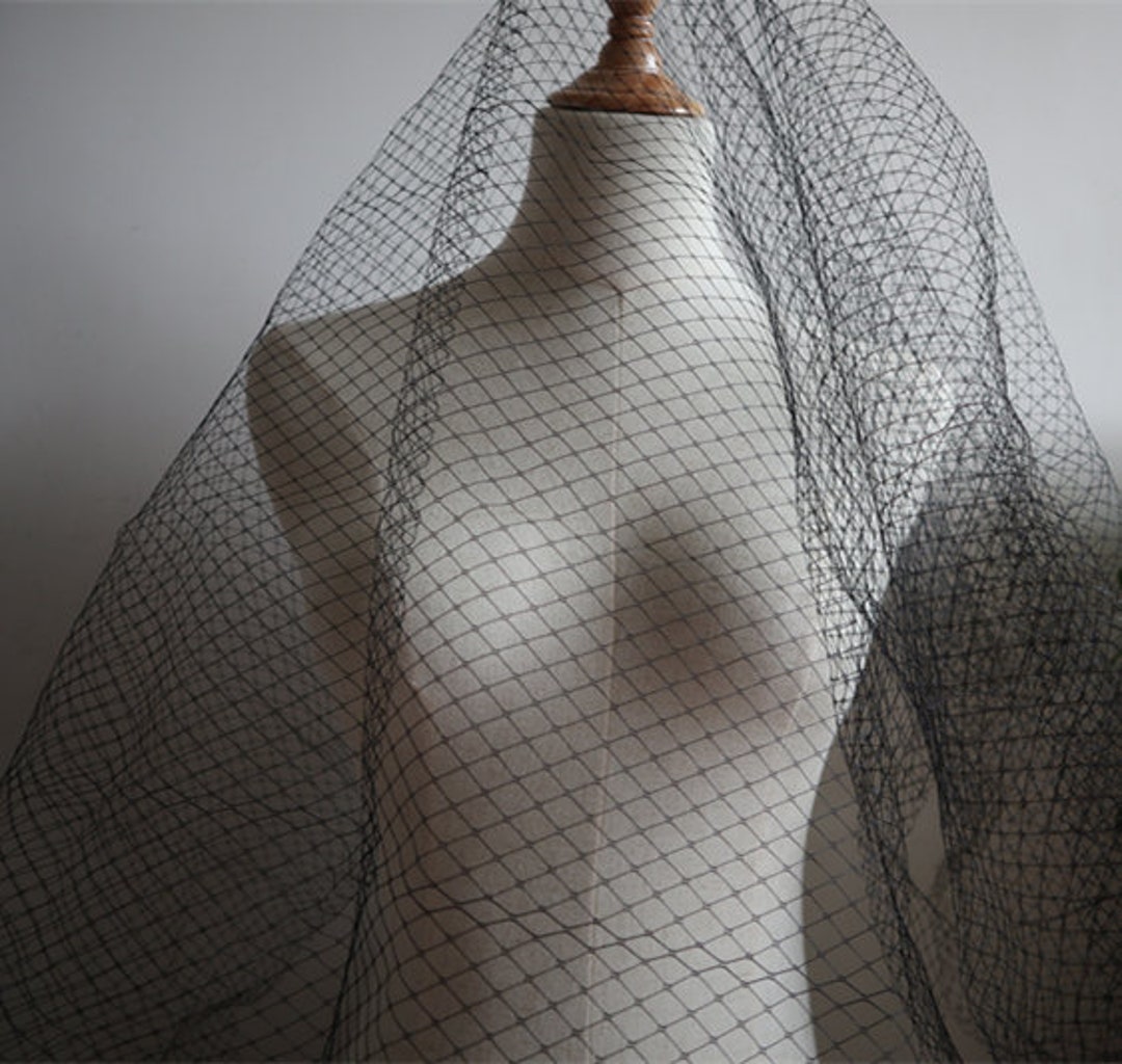 Black or White Diamond Mesh Netting Fabric by the Yard, Very Good ...