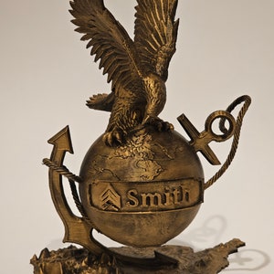 USMC 3D Eagle Globe and Anchor Marine Corps Military Emblem Symbol ...