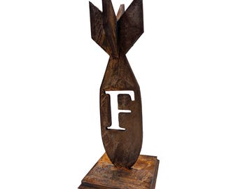 F-Bomb Desk Decor – Funny Military Gag Gift – 3D Printed PLA Plastic  - Veteran Humor, Office or Man Cave Decor