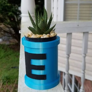 Mega Man Etank succulent planter pot Nintendo energy tank plant