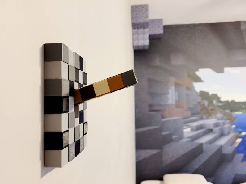 lever light switch Minecraft style for boys or girls bedroom bathroom decorating decor decorations image 2