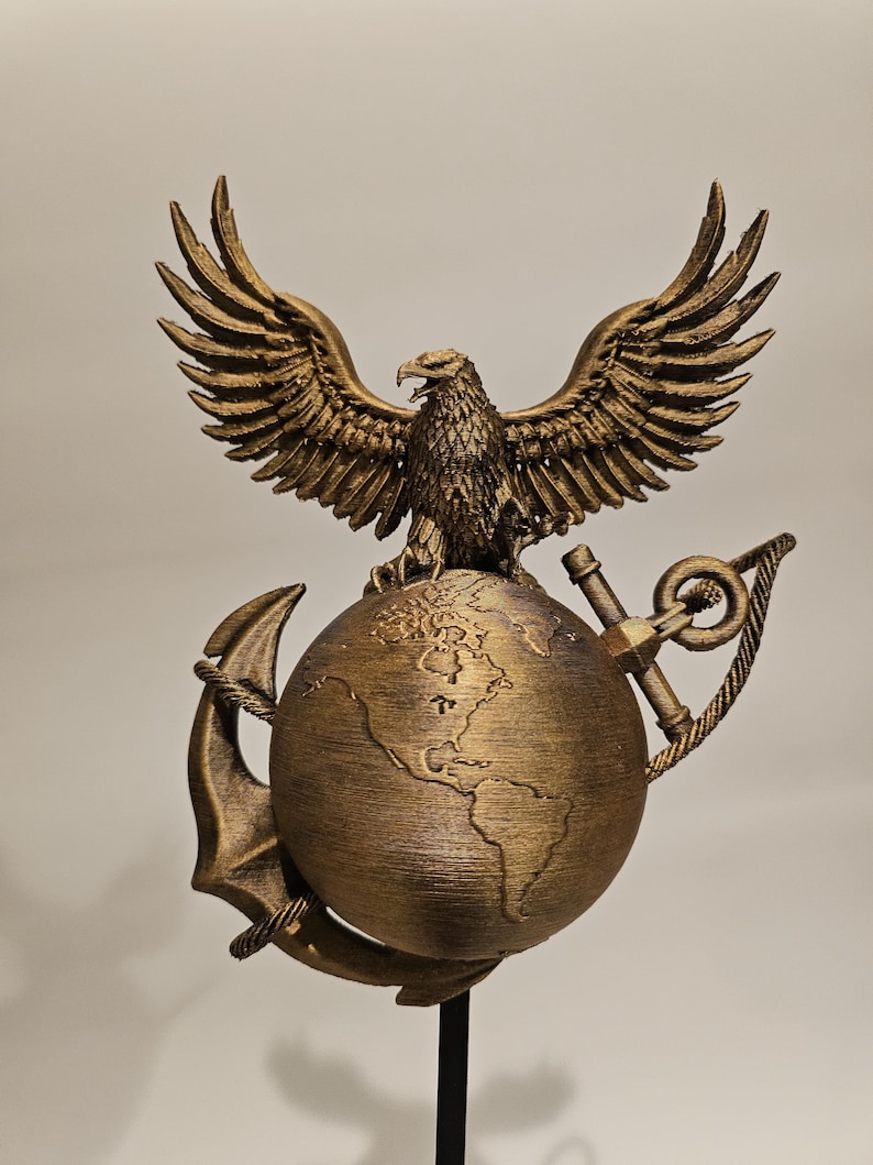 Marine Corps USMC Christmas Decorations Decor EGA Eagle Globe and Anchor Christmas Tree Topper Star Ornament