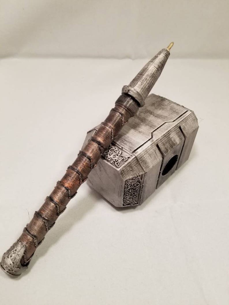 Thor hammer Mjonir ink pen holder from Avengers Ragnarok Odin Etsy