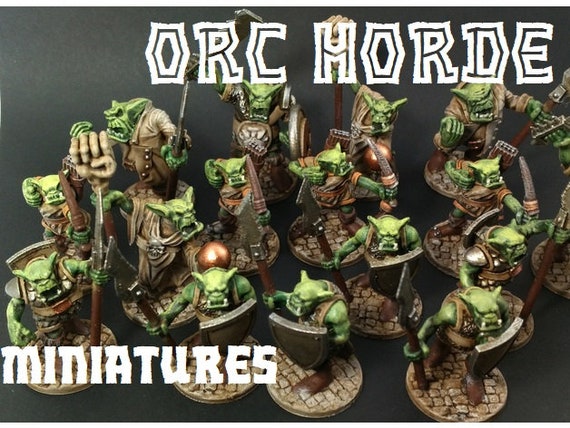 Orc Horde Miniature Figurines for Table Games Dungeons - Etsy