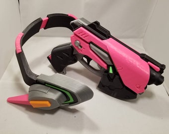Overwatch DVA pistool en headset voor cosplay kostuum D.va wapen spel conventie prop