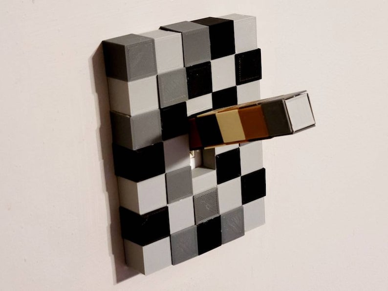 lever light switch Minecraft style for boys or girls bedroom bathroom decorating decor decorations image 1