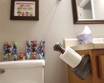 Thor’s hammer Mjolnir porte-papier toilette pour un Avengers Marvel thème salle de bain décoration décoration papier hygiénique Asgard Ragnarok TP douche