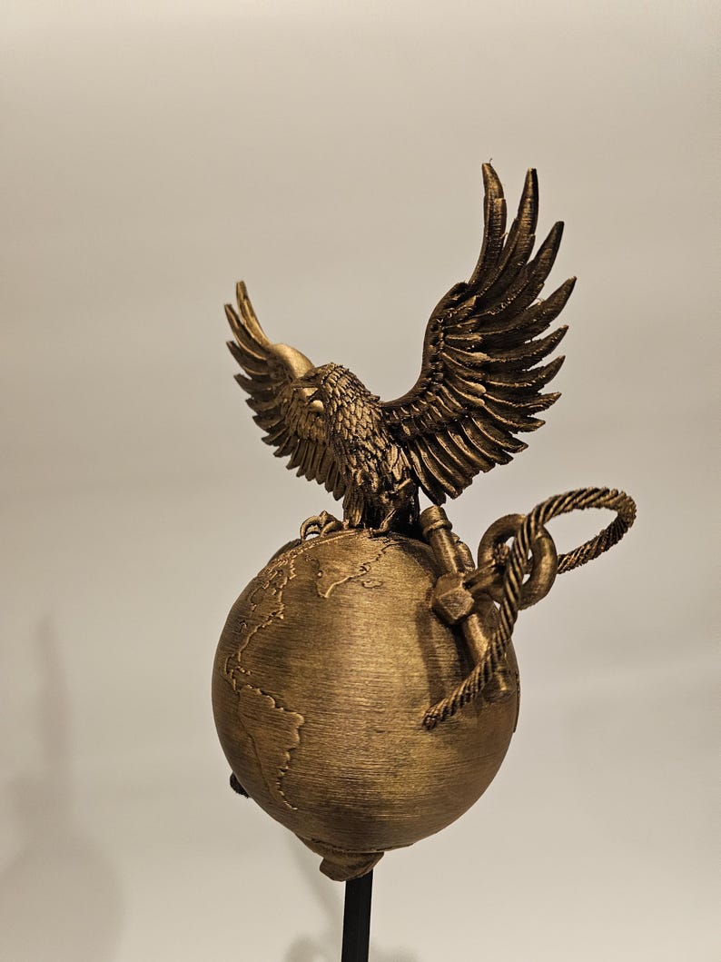 Marine Corps USMC Christmas Decorations Decor EGA Eagle Globe and Anchor Christmas Tree Topper Star Ornament