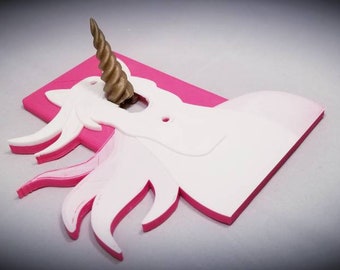Unicorn light switch cover plate for girls or boys bedroom or bathroom decor decoration rainbow fantasy nursery
