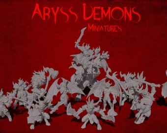 Abyss Demons Miniature Figurine | RPG | Dungeons and Dragons | Hell |