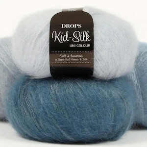 Mohair yarn, Drops kid silk mohair yarn