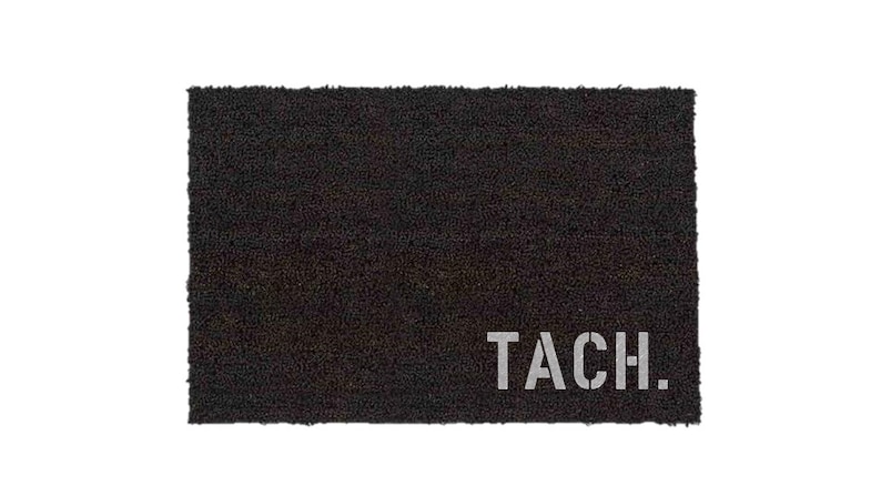 TACH. Coconut Doormat Doormat BLACK Door Carpet 40 x 60 cm Gift Wedding Birthday Moving in Christmas image 1