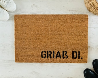 GRIAß DI. Coconut Doormat Doorkick | Door-to-door - Carpet | 40 x 60 cm | Saying | Gift | Wedding | Birthday | Move in | Christmas