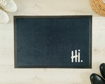 Hi. Doormat Doormat 40 x 60 cm Indoor & Outdoor Non-Slip Washable Gift Christmas Birthday Entrance Wedding