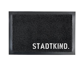 STADTKIND. Fußmatte Türmatte 40 x 60 cm Innen & Aussen rutschfest WASCHBAR Geschenk Weihnachten Geburtstag Einzug Hochzeit