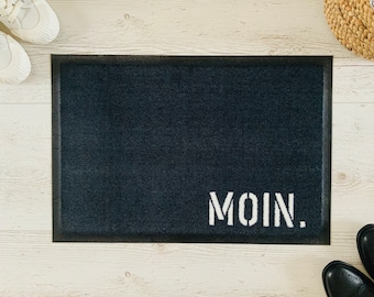 MOIN. Paillasson Tapis de porte 40 x 60 cm Intérieur et extérieur antidérapant Cadeau lavable Noël Anniversaire Déménagement Mariage