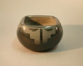 Santa Clara Black on Black Pottery Bowl by Santanita Suazo