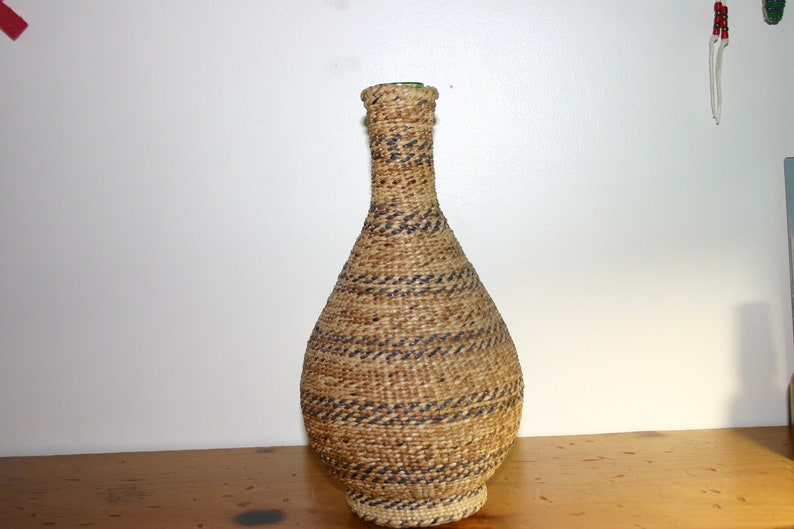 Klamath Basketry Covered Bottle C. 1940s Etsy